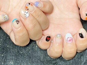 組み合わせネイルアート