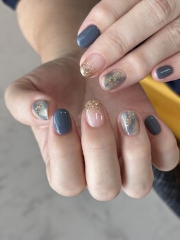 ネイルサロン ミル(Mille)/blue&gold