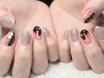 バレンタインネイル