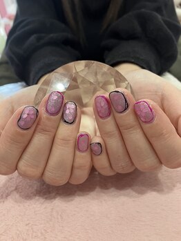 チェリーブロッサム(A CHERRY BLOSSOM)/囲み桜ホロネイル