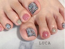 ネイルアトリエルカ(nail atelier LUCA)/W-433 大人可愛いツイードネイル