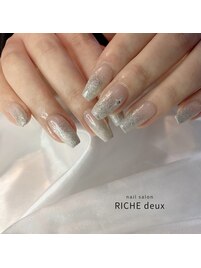 シルバーラメグラデ