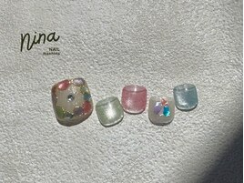 ステンドグラス風ネイル