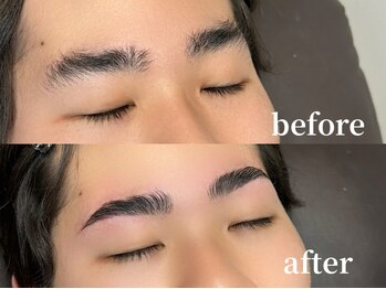 エムズアイブロウ 難波店(M’sアイブロウ)/メンズHBL☆before→After #眉毛