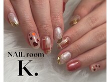 ケードット(K.)/ハートホロ埋め込み×チェック