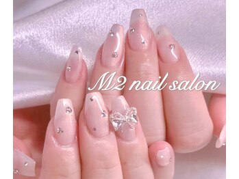 エムズ ネイルサロン(M2)/ガーリーパールリボンネイル