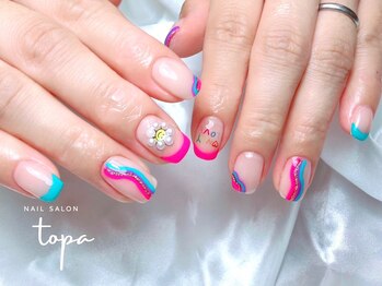 トパ(topa)/ハンドネイル×カラフル夏ネイル