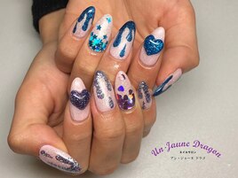 【ロング】グリッターネイル