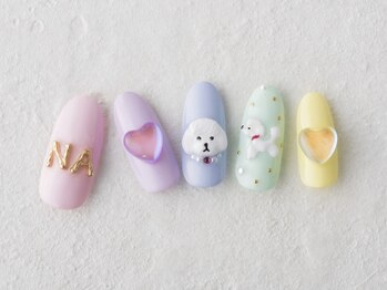 サンミーゴネイル 神戸店(Sunmego Nail)/プードル×ハートうるうるネイル