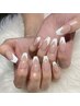 【シンプルかわいい】フレンチネイルデザイン色調合可能☆¥8,800