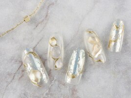 水滴×ゴールドネイル