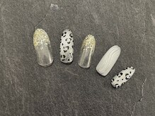 グラマーネイル(Glamor nail)/マグネット×ヒョウ柄