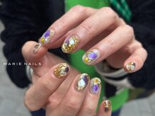 マリーネイルズ 表参道店(MARIE NAILS)/￥8800 お任せ宝石ネイル　0306a