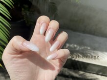 ネイルコテージ(Nail cottage)/白ラメグラデーション　￥5500