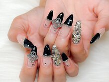 ルアナ(Luana.)/黒フレンチ×キラキラ