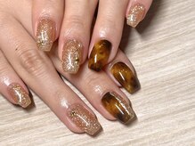 スワロンネイル 名古屋店(SWALLON NAIL)/フラッシュ×べっ甲