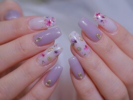 紫陽花　夏　お花ネイル