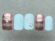 ネイルメゾン 天神店(NAIL MAISON)/ピンクミラーマット￥8000