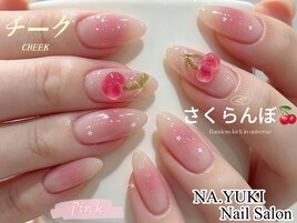 チークさくらんぼ初夏ネイル