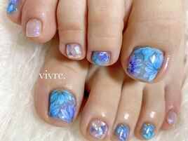 フラワー/手書き/シェル