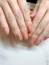 アンドルーチェ なんばパークス店(ANDRUCHE)/シンプルヌーディークリアネイル