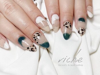 リーチェ ビューティアンドネイルサロン 大名店(Beauty&Nail Salon)/秋レオパードネイル☆
