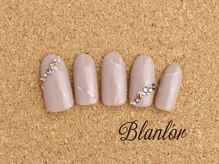 ブランロール 中目黒店(Blanl'or)/大人シンプルビジューネイル