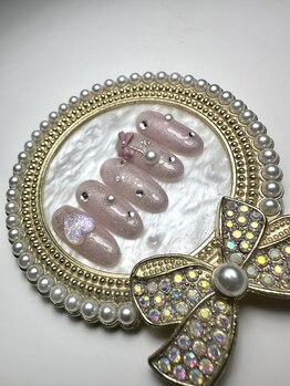 ブリリアント/バレンタインネイル