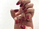 クリアフレンチ★レッドネイル