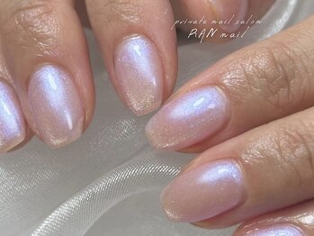 RANnail/パール系ピンクマグネットネイル