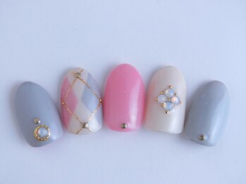 まつげアンドネイル ディアマンローズ(DIAMANT ROSE)/アーガイルネイル・90分6930円