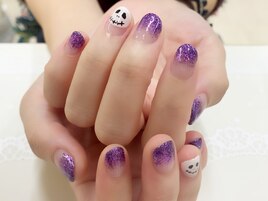 ハロウィンネイル★パープル