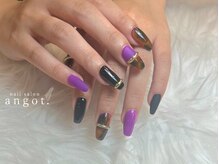 アンガット(angot.)/パープル秋っぽネイル