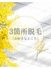 【3箇所脱毛】おすきなところを毎回お選びいただけます