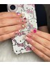 SNSで話題のデザイン★宝石みたいなカラフルネイル ￥7000