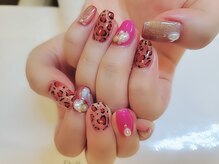 トータルビューティーサロン ドールズ(total beauty salon Dolls)/ピンク×赤×ヒョウ柄