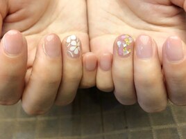 手描きフラワー×シェル
