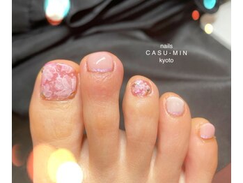 ネイルズ カスミン(nails CASU-MIN)/ピンクフラワー♪