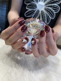 冬っぽい♪ボルドーネイル