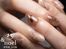グリッター 天然石ネイル