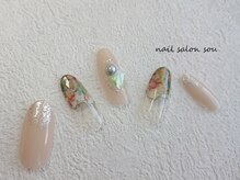 ソウ 難波店 nail salon Sou/ふんわりインクnail
