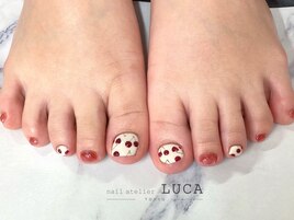 W-604　ハートさくらんぼネイル