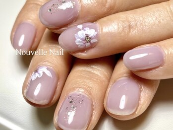 パープル×フラワー