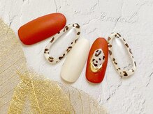 ボネール(nail ＆ eyelash Bounail)/ヒョウ柄 マット 牛柄 アニマル 