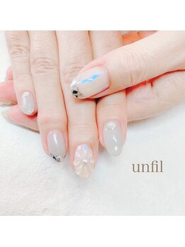 アンフィルルーム(unfil room)/オーロラ&ぷっくりネイル