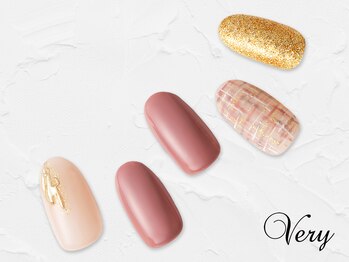 ヴェリー 六本木ヒルズ店(Very)/やさしいツイードチェックネイル