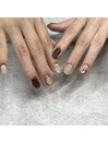 秋ニュアンスネイル