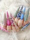 ビューティーアップ トータルビューティーサロン(BEAUTY UP total beauty salon)の写真/【10本ジェル長さ出しorスカルプ+アート付け放題¥13000★】上品で華やかなネイルが堪能できます♪
