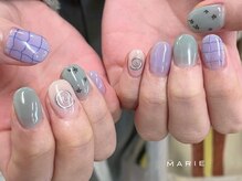 ザ マリー 三条店(THE MARIE)/3)6000円 手描きネイル 1204b