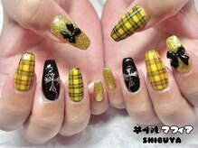 ネイルマフィア 渋谷(NAIL MAFIA)/チェック柄/手書きアート